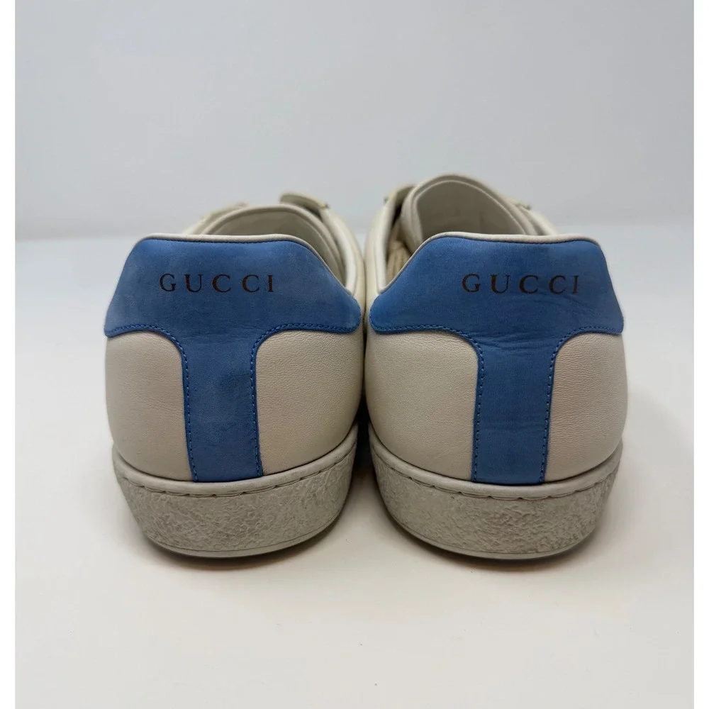 Gucci Ace Interlocking G Sneaker White Leather Size 10 US 9 Gucci